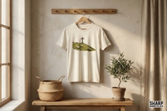 Sheep at the Cross PNG, Christian Easter Digital Design, Product Image 3