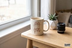 Minimal Otter Holding Camera Line Art With Png Designs, Product Image 2