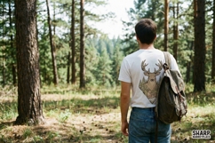 Deer PNG, Woodland Animal Design, Nature Forest Tee Digital Product Image 4