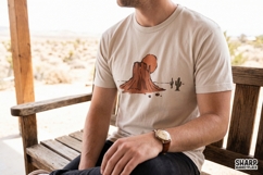 Desert Mesa Sunset Illustration, Western PNG For Shirt PNG Product Image 3