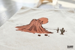 Desert Mesa Sunset Illustration, Western PNG For Shirt PNG Product Image 5