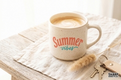 Summer Vibes Retro Wavy Lettering PNG, Trendy Summer PNG Product Image 4