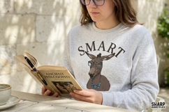 Smart Funny PNG Donkey With Glasses, Sarcastic PNG Nerdy Product Image 3