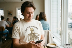 Sarcasm Loading Please Wait PNG, Funny Skeleton Shirt, Product Image 4