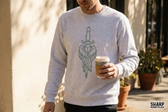 Angel Sword with Wings PNG, Tattoo Style Digital Download, Product Image 3