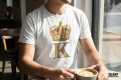 King Crown K PNG, Regal Monogram Letter PNG, Royal Initial Product Image 1