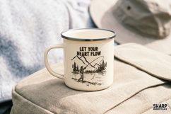 Let Your Heart Flow Fishing PNG Lake Scene, Camping PNG Product Image 4