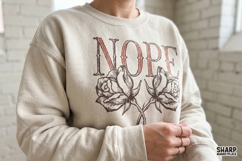 Nope Thorny Rose Illustration For PNG Designs, Trendy Product Image 3