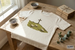 Sheep at the Cross PNG, Christian Easter Digital Design, Product Image 2