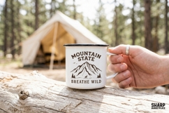 Mountain State Breathe Wild Alpine Deer Landscape With Png Product Image 4