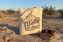 Yeehaw And Amen PNG, Western Cowboy Shirt Design, Cactus Product Image 4