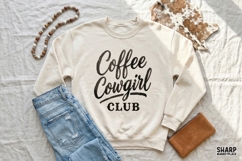Coffee Cowgirl Club, Western PNG Art For Trendy Shirt Product Image 5