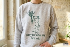 Sorry For What My Face Said Trendy Shirt PNG, Funny PNG Product Image 4