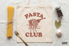 Pasta Club Trendy PNG, Shirt PNG Spaghetti Fork Design, Product Image 3
