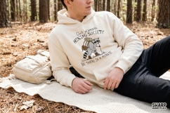 Out Of Breath Hiking Society PNG, Funny Raccoon Camping Product Image 4