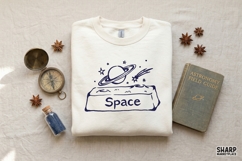 Space Planet Star Illustration, Shirt PNG School Science Product Image 3