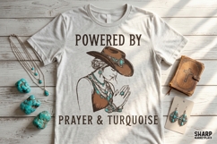 Powered By Prayer &amp; Turquoise, Christian Png Western Png Product Image 3