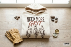 Need More Grit PNG, Western Cowgirl Shirt Design, Horse Product Image 3