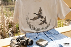 Flying Mallard Ducks Marsh Scene Graphic Designs, Summer Product Image 4