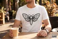 Death Moth Skull PNG, Gothic Insect Art PNG, Dark Aesthetic Product Image 4