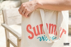 Summer Vibes Retro Wavy Lettering PNG, Trendy Summer PNG Product Image 3