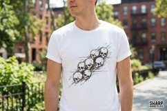 Skull PNG, Vintage Ink Drawing Digital Download, Hand Drawn Product Image 4