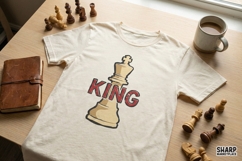 King PNG, Chess King T-Shirt Design, Printable Digital Product Image 2