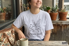 Karma Fairy Delivering Justice PNG, Butterfly PNG, Shirt Product Image 3