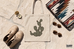Prickly Pear Cactus Illustration, Western PNG For Trendy Product Image 3