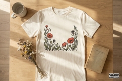 Wildflower PNG, Boho Floral PNG, Hand Drawn Botanical, Red Product Image 2