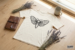 Death Moth Skull PNG, Gothic Insect Art PNG, Dark Aesthetic Product Image 2