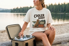 Cooler Buddy Summer PNG, Trendy PNG, Shirt PNG, Lake Dog Product Image 4