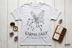 Karma Fairy Delivering Justice PNG, Butterfly PNG, Shirt Product Image 4