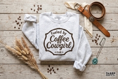 Fueled By Coffee Cowgirl Club, Coffee PNG Western Shirt Product Image 3