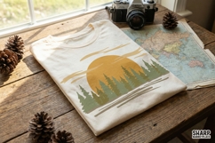 Sunset Forest PNG Retro Shirt, Vintage Landscape Graphic, Product Image 2