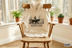 River's End Sporting Dogs Hunt Club, Western PNG, Shirt Product Image 3