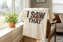 I Saw That PNG, Funny Jesus Christian Shirt Design, Product Image 4