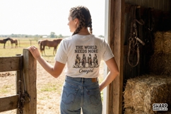 The World Needs More Cowgirl PNG, Western Retro Digital Product Image 3