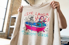 Live Laugh Toaster Bath, Halloween PNG, Trendy PNG Shirt, Product Image 4