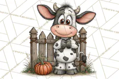 Halloween Farmhouse Animals Clipart, Farm Animal Clipart Product Image 3