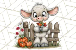 Halloween Farmhouse Animals Clipart, Farm Animal Clipart Product Image 3
