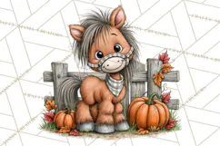 Halloween Farmhouse Animals Clipart, Farm Animal Clipart Product Image 3