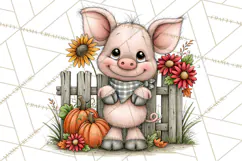 Halloween Farmhouse Animals Clipart, Farm Animal Clipart Product Image 2