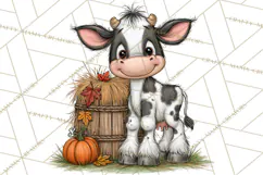 Halloween Farmhouse Animals Clipart, Farm Animal Clipart Product Image 4