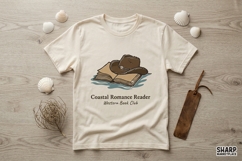 Coastal Romance Reader, Western PNG Design, Bookmark Art, Product Image 4
