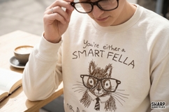 You're Either A Smart Fella Or A Fart Smella PNG, Funny Cat Product Image 6
