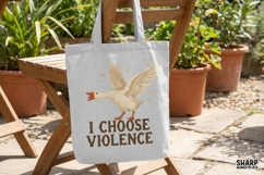 I Choose Violence PNG, Funny Goose Digital Download, Humor Product Image 4