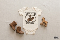 Cutest Little Cowboy, Western PNG For Trendy Shirt PNG, Product Image 3