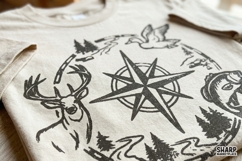 Compass Wildlife Emblem, Western PNG, Shirt PNG, Product Image 3