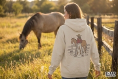 Vintage Cowgirl and Horse PNG, Western Shirt Design Digital Product Image 3